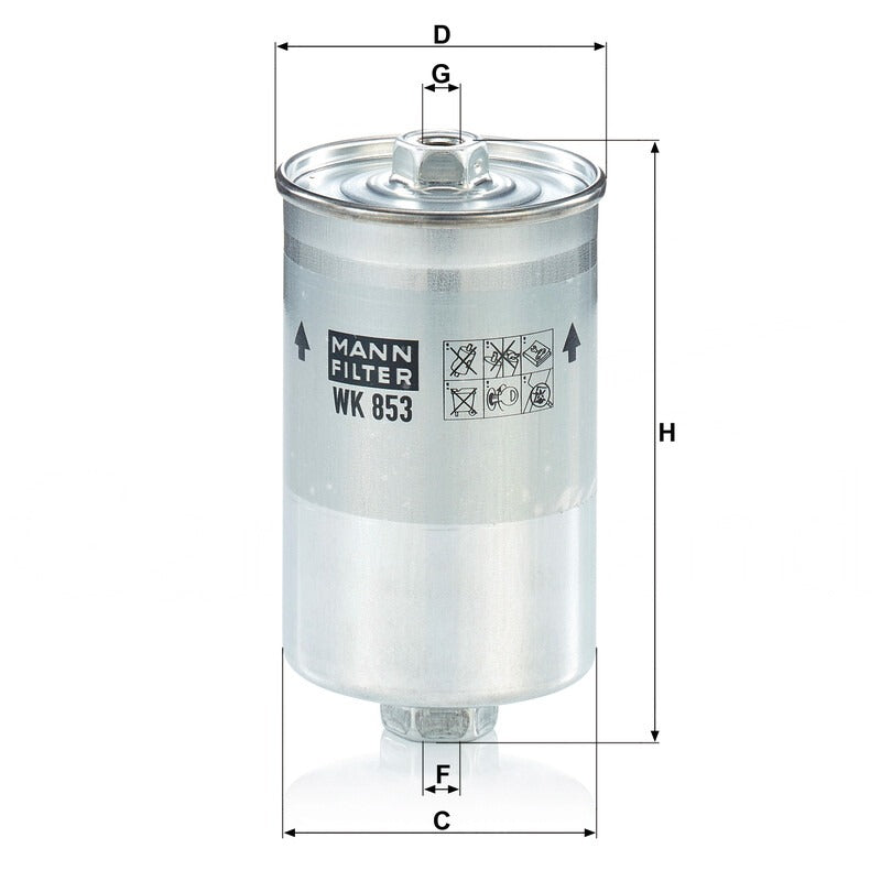 MANN FILTER Kraftstofffilter WK 853 MANN FILTER