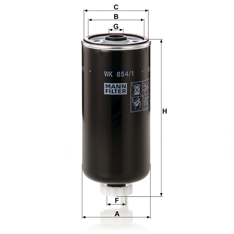 MANN FILTER Kraftstofffilter WK 854/1 MANN FILTER