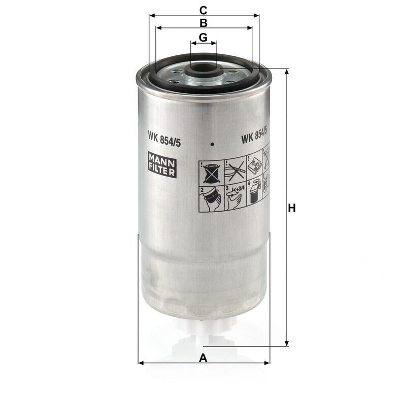 MANN FILTER Kraftstofffilter WK 854/5 MANN FILTER
