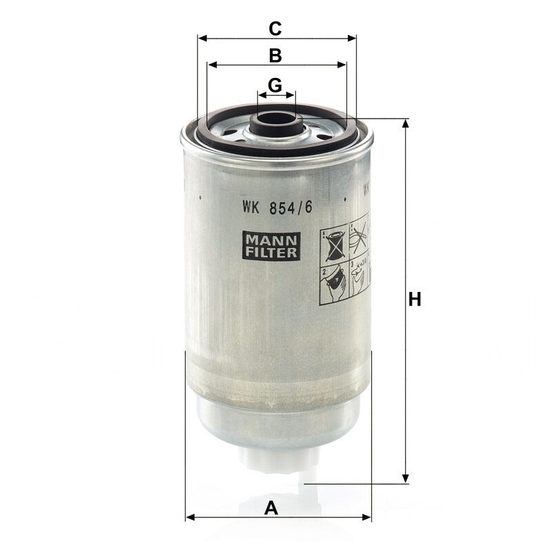 MANN FILTER Kraftstofffilter WK 854/6 MANN FILTER
