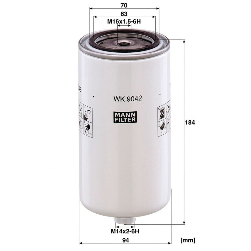 MANN FILTER Kraftstofffilter WK 9042X MANN FILTER