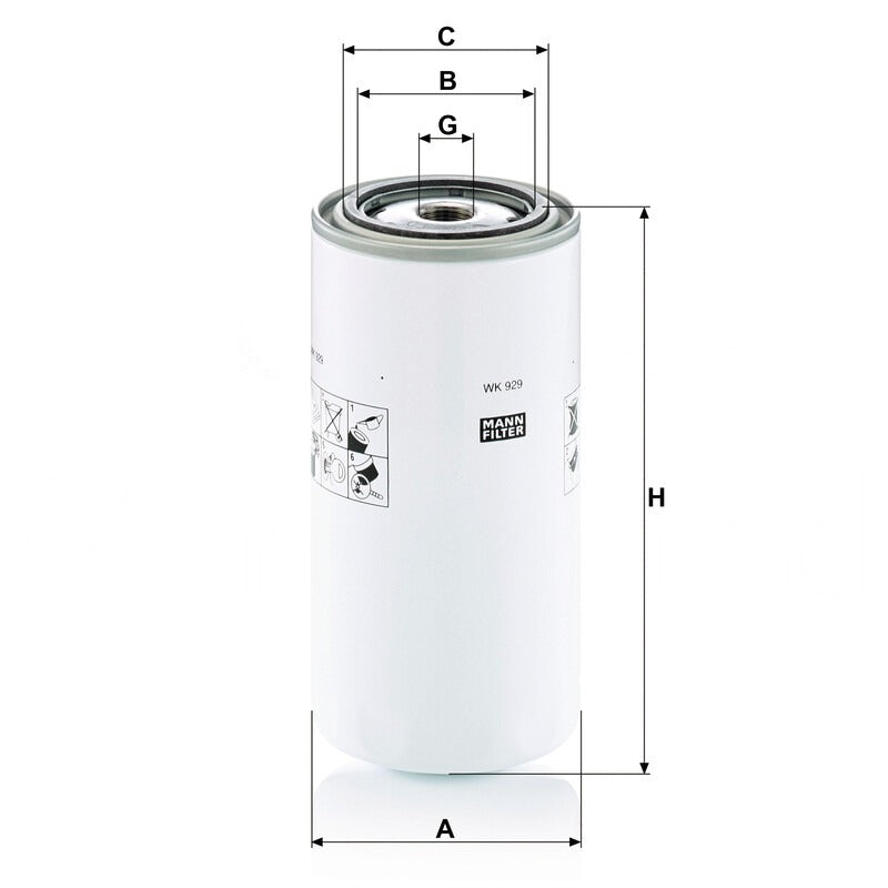 MANN FILTER Kraftstofffilter WK 929X MANN FILTER