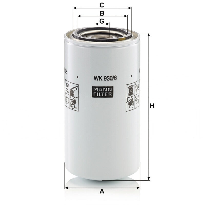 MANN FILTER Kraftstofffilter WK 930/6X MANN FILTER