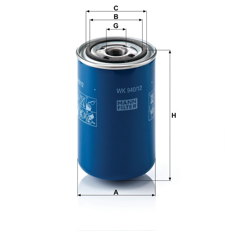 MANN FILTER Kraftstofffilter WK 940/12 MANN FILTER
