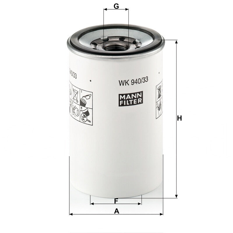 MANN FILTER Kraftstofffilter WK 940/33X MANN FILTER