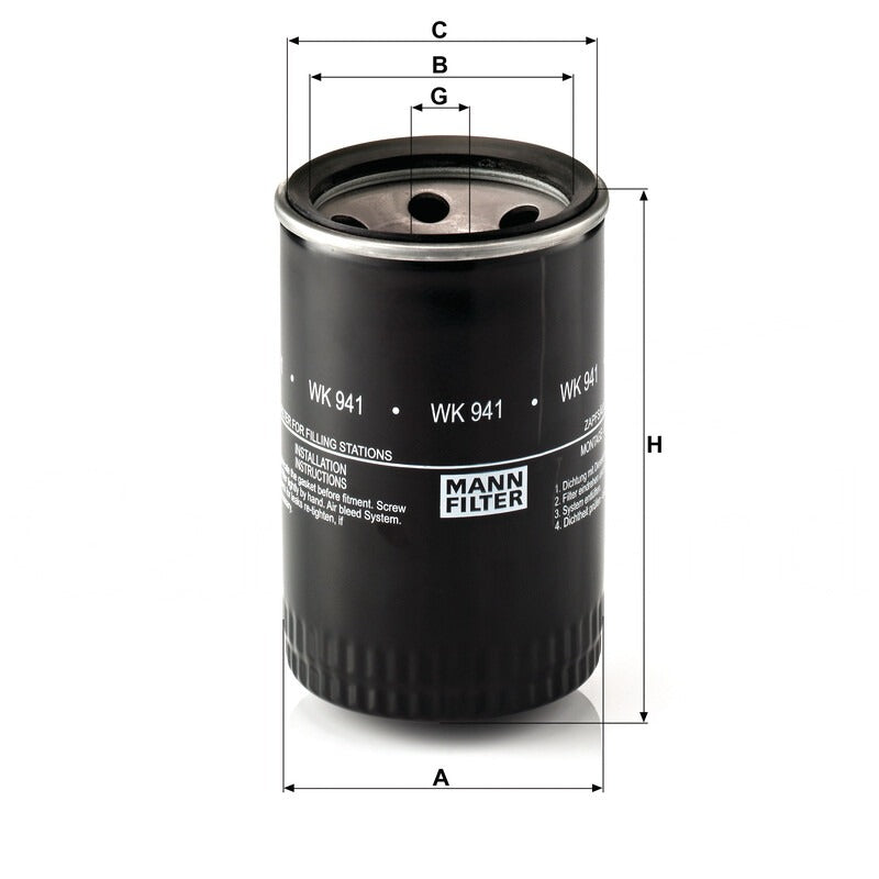 MANN FILTER Kraftstoffwechselfilter WK 941 MANN FILTER