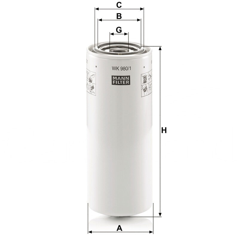 MANN FILTER Kraftstofffilter WK 980/1 MANN FILTER