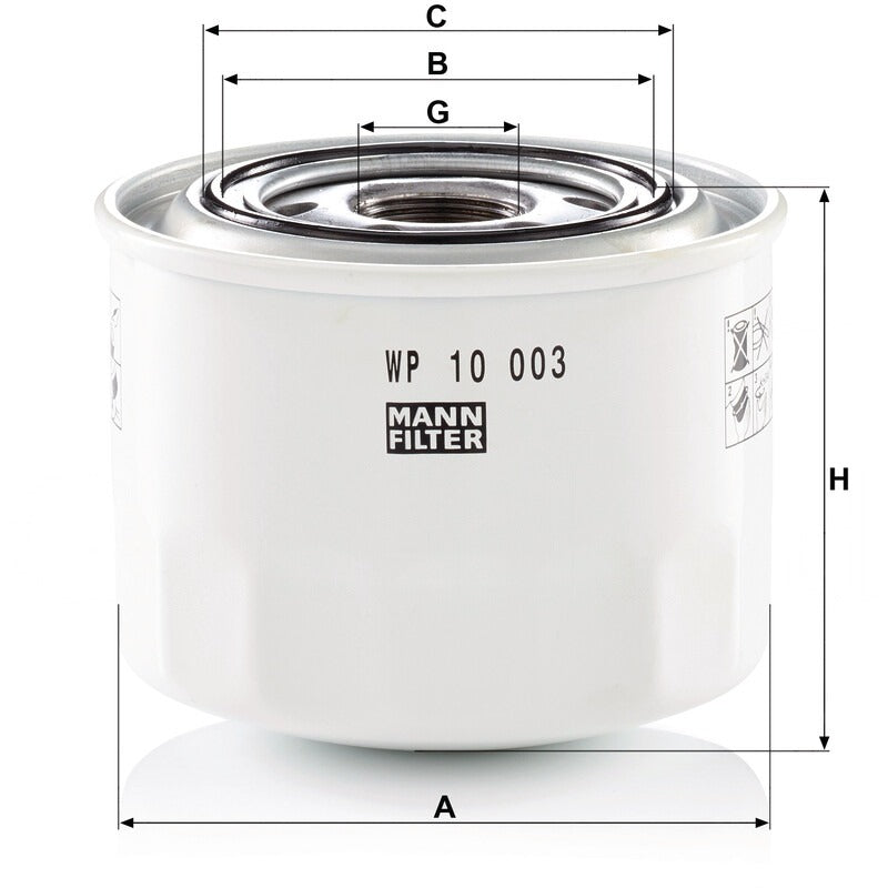 MANN FILTER Schmierölwechselfilter WP 10003 MANN FILTER