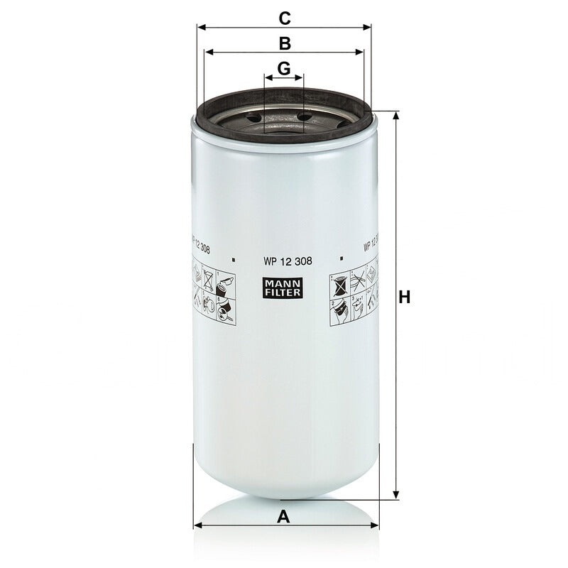 MANN FILTER Motorölfilter WP 12308 MANN FILTER