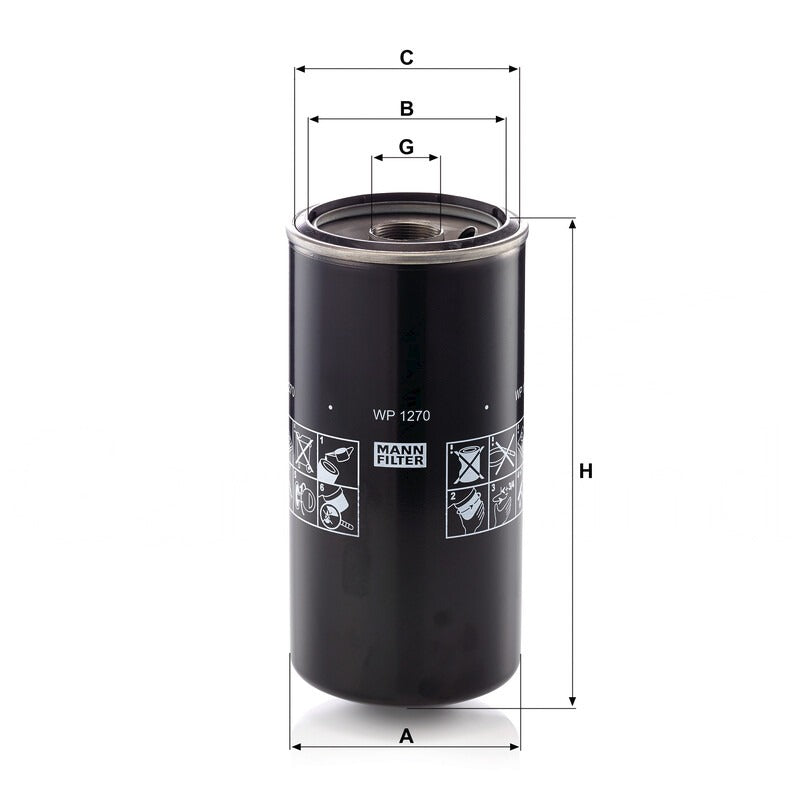 MANN FILTER Schmieroelwechselfilter WP 1270 MANN FILTER