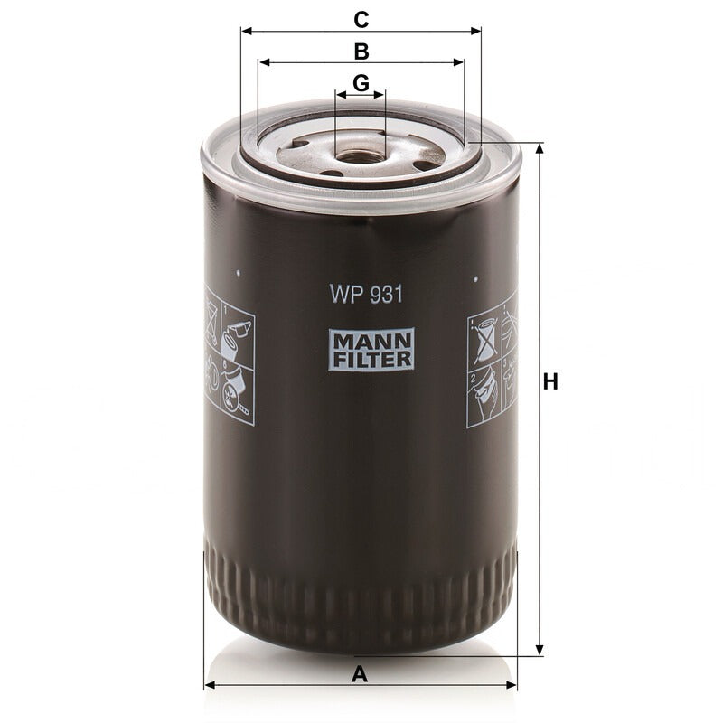 MANN FILTER Motorölfilter WP 931 MANN FILTER