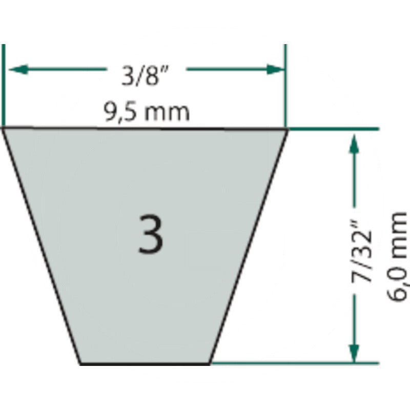 GRANIT by PIX Keilriemen – 26" Zoll Länge innen (mm) 622