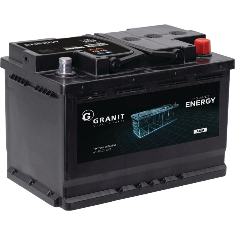 GRANIT ENDURANCE ENERGY Batterie AGM 12V 70Ah 760A
