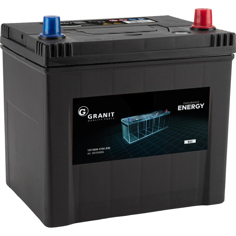 GRANIT ENDURANCE ENERGY Batterie 12 V / 60 Ah – 232 mm – GB600LCT