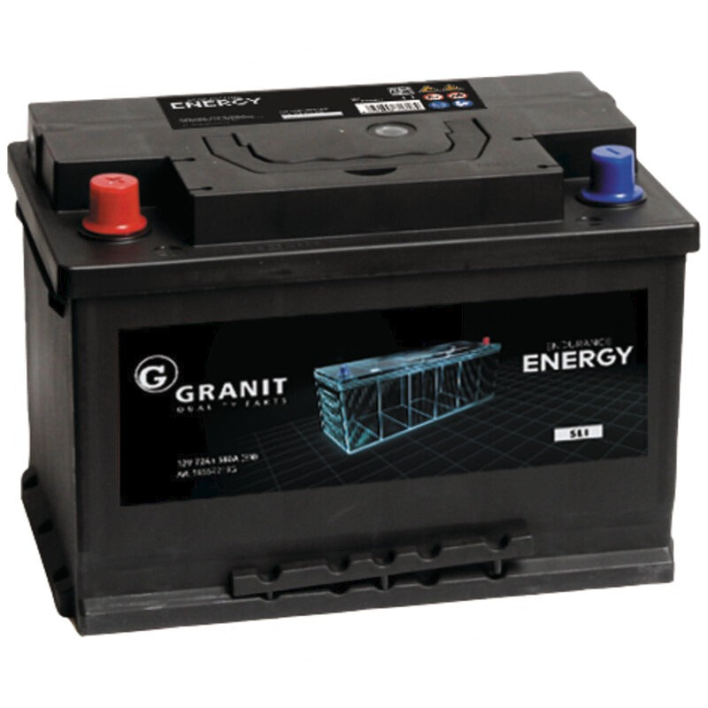 GRANIT ENDURANCE ENERGY Batterie 12 V / 72 Ah – 278 mm – GB57219BHAD