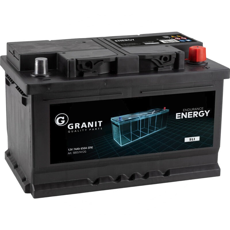 GRANIT ENDURANCE ENERGY Batterie 12 V / 74 Ah – 278 mm – GP74175SAP