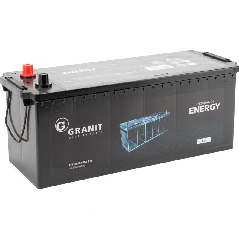 GRANIT ENDURANCE ENERGY Batterie 12 V / 140 Ah – 513 mm – EG1403 / FG1403