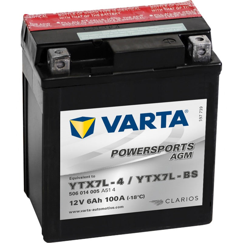 VARTA Batterie POWERSPORTS AGM 12 V / 6 Ah Kaltstartleistung EN (A) 100