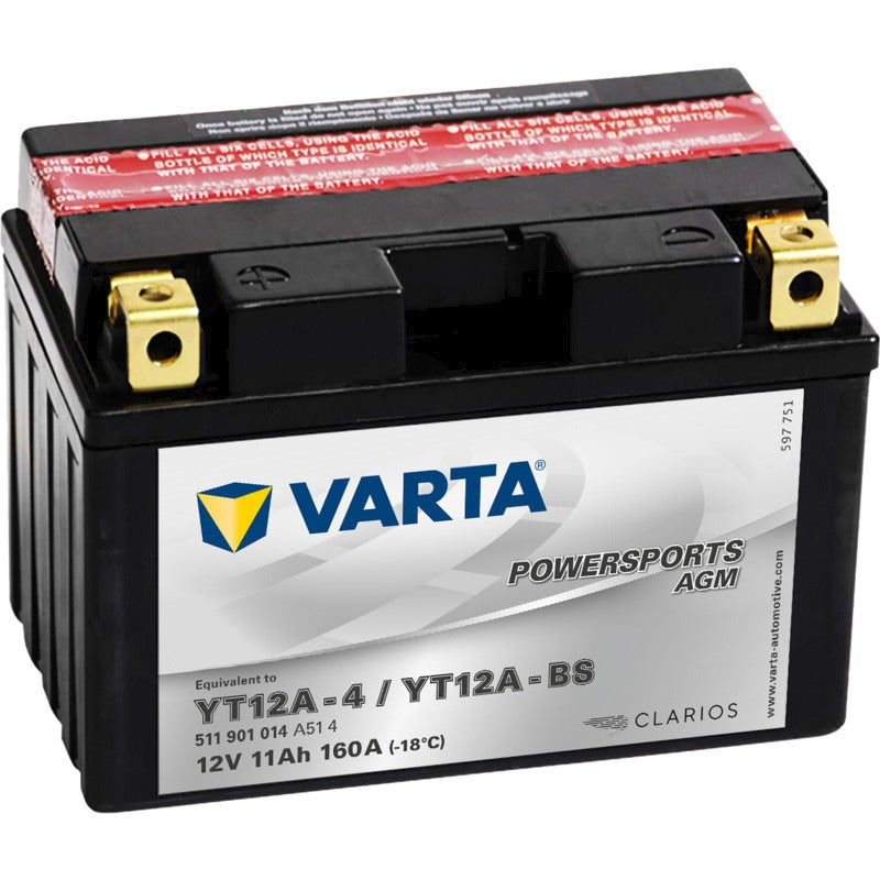 VARTA Batterie POWERSPORTS AGM 12 V / 11 Ah Kaltstartleistung EN (A) 160