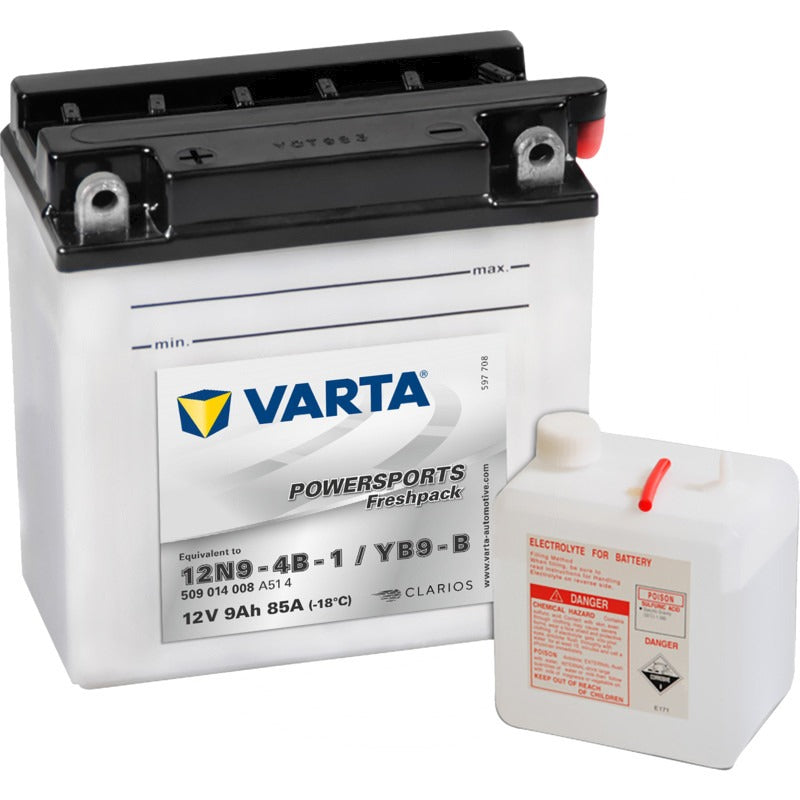 VARTA Batterie POWERSPORTS Freshpack 12 V / 9 – 136 mm Abmessungen L x B x H (mm) 136 x 76 x 13