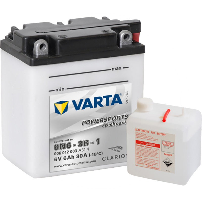 VARTA Batterie POWERSPORTS Freshpack 6 V / 6 A – 10 mm