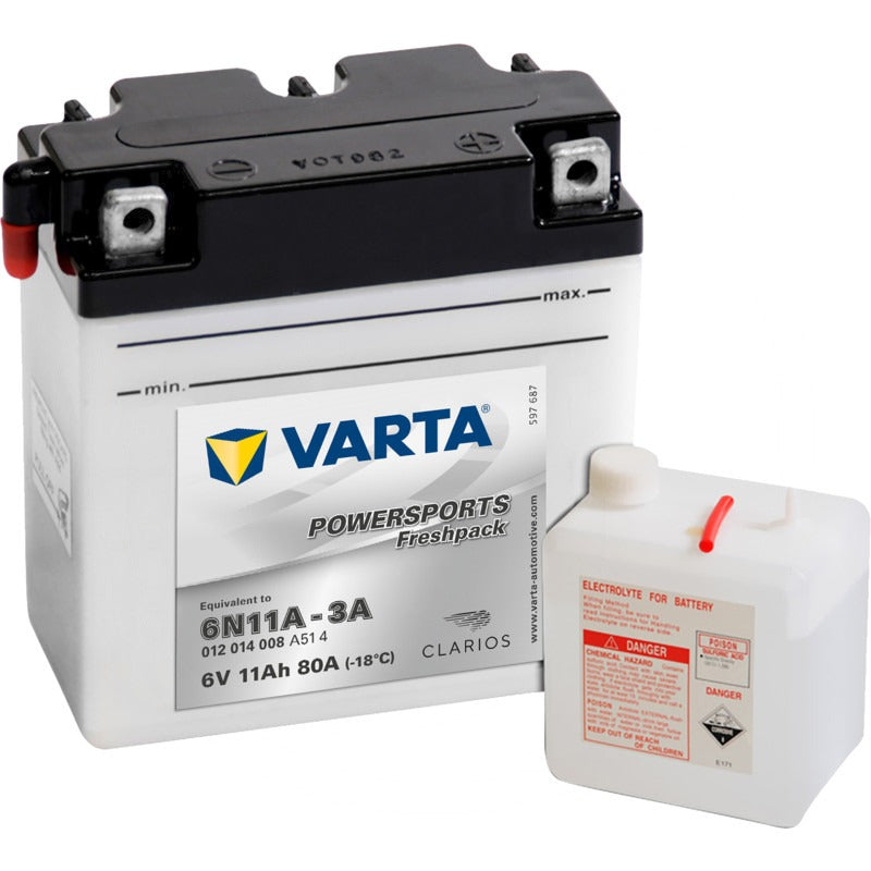 VARTA Batterie POWERSPORTS Freshpack 6 V / 11 – 122 mm