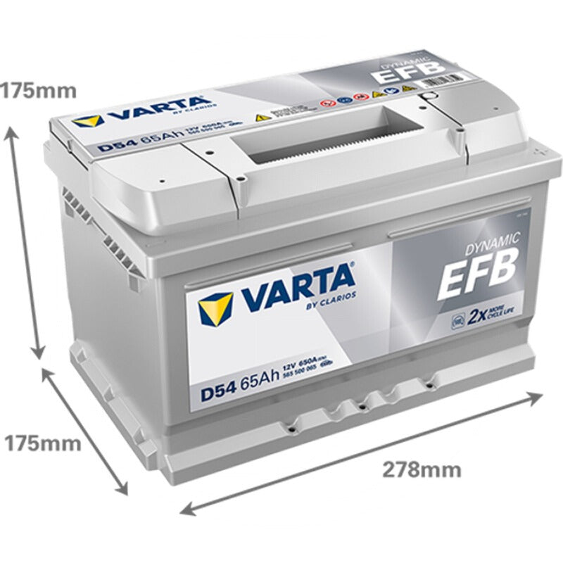 VARTA Starterbatterie 12V 65Ah – 278 mm