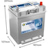 VARTA Batterie Blue Dynamic 12 V / 40 Ah – 187 mm Abmessungen L x B x H (mm) 187 x 140 x 2