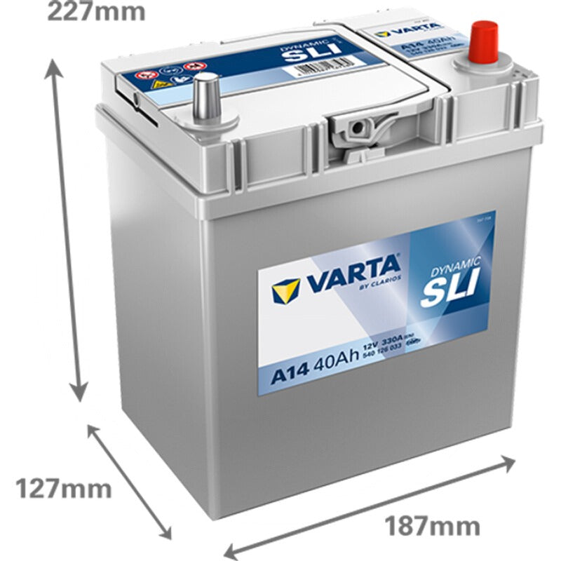 VARTA Batterie Blue Dynamic 12 V / 40 Ah – 187 mm ETN 540 126 033