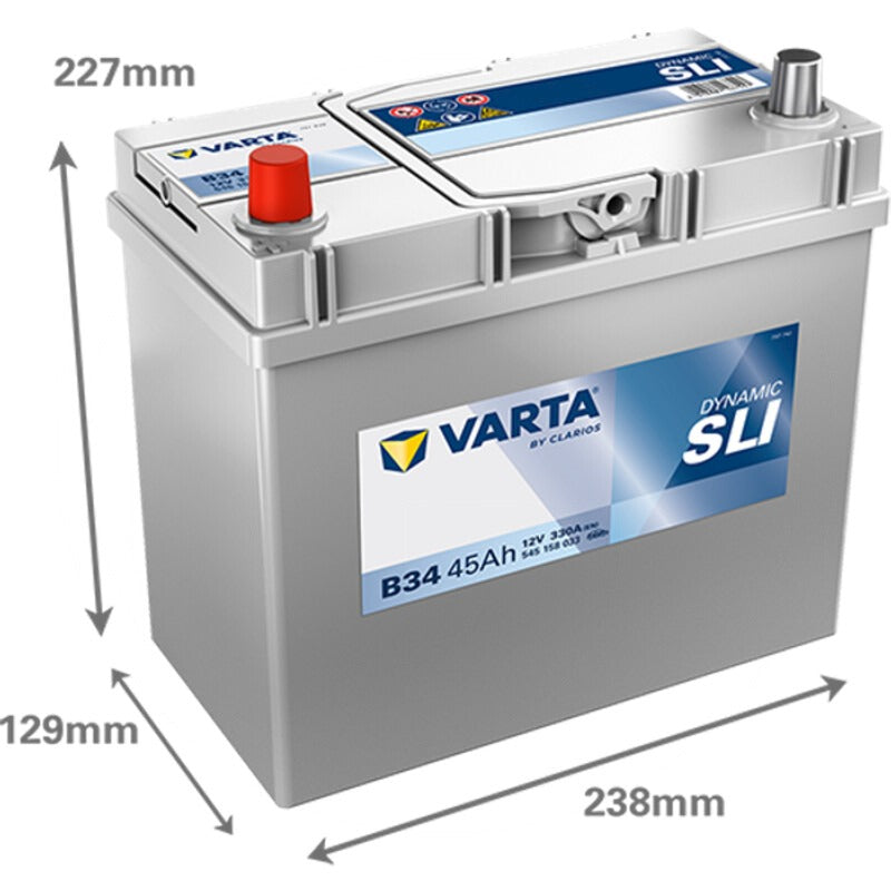 VARTA Batterie Blue Dynamic 12 V / 45 Ah – 238 mm – 709205