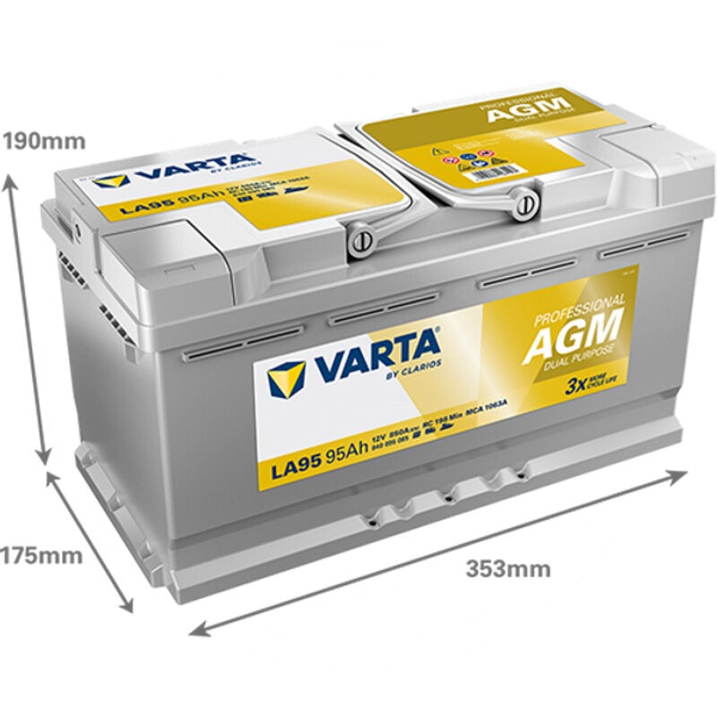 VARTA Starterbatterie 12V 95Ah – 353 mm