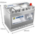VARTA Starterbatterie Varta 12 Volt 72 AH – 261 mm – 709249
