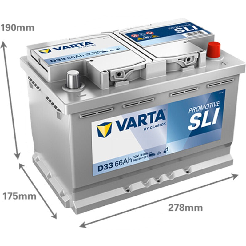VARTA Starterbatterie 12 V / 66 Ah – 278 mm