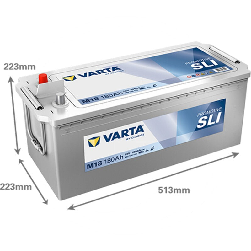 VARTA Starterbatterie 12 V, 180 Ah, SHD – 513 mm – G718901050042