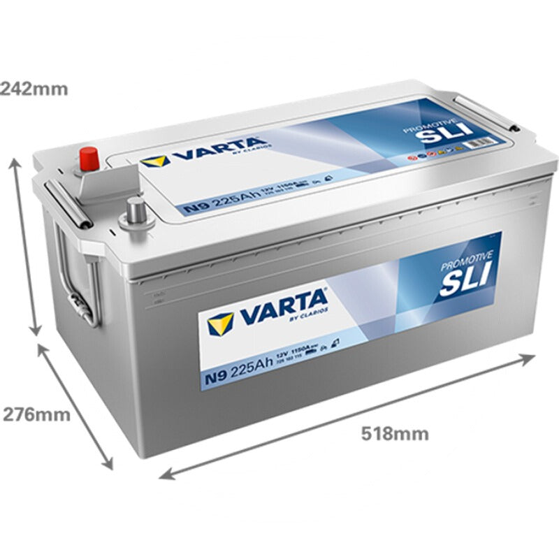 VARTA Starterbatterie ProMotive Silv 12V 225Ah – 518 mm – 710890-SAP
