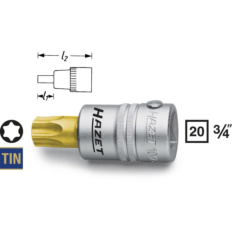 Hazet TORX® Schraubendreher-Einsatz – 80 mm SW T90