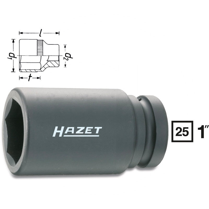 Hazet Kraft-6Kt.-Steckschlüssel-Einsatz – 110 mm SW 46