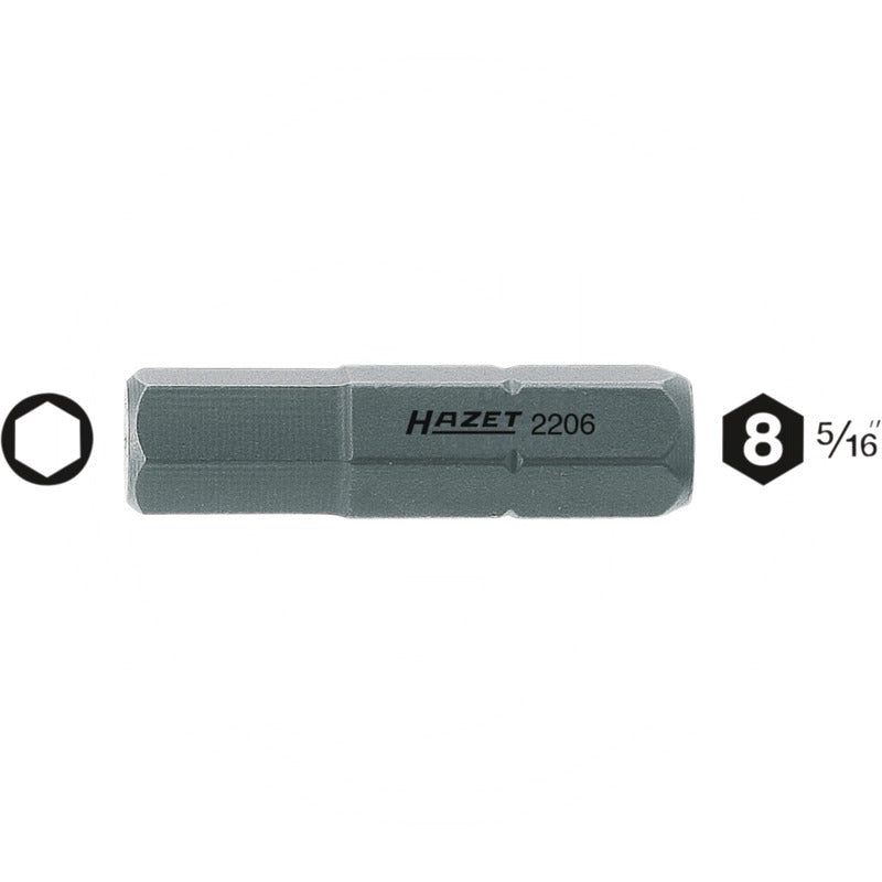 Hazet Schraubendreher-Einsatz (Bit) – 30 mm Größe Abtrieb (mm/Zoll) 6
