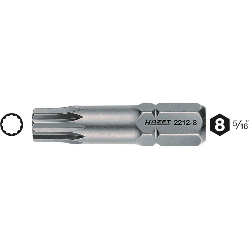 Hazet Schraubendreher-Einsatz (Bit) – 32 mm Größe Abtrieb (mm/Zoll) M8