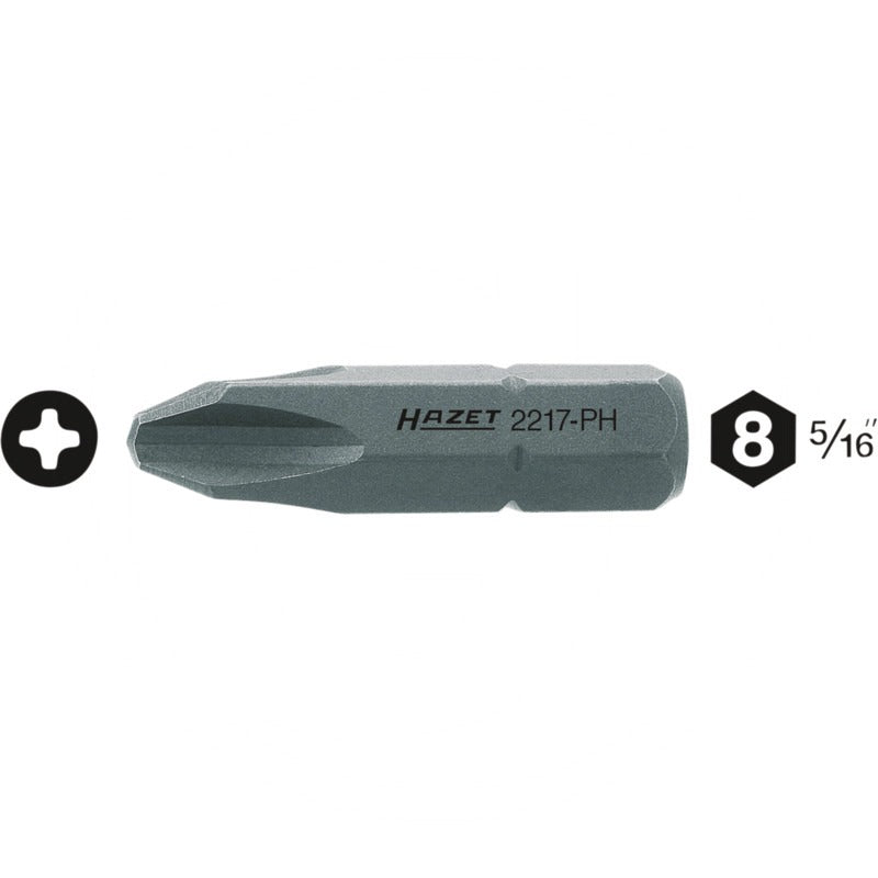 Hazet Schraubendreher-Einsatz (Bit) – 32 mm Größe Abtrieb (mm/Zoll) PH1