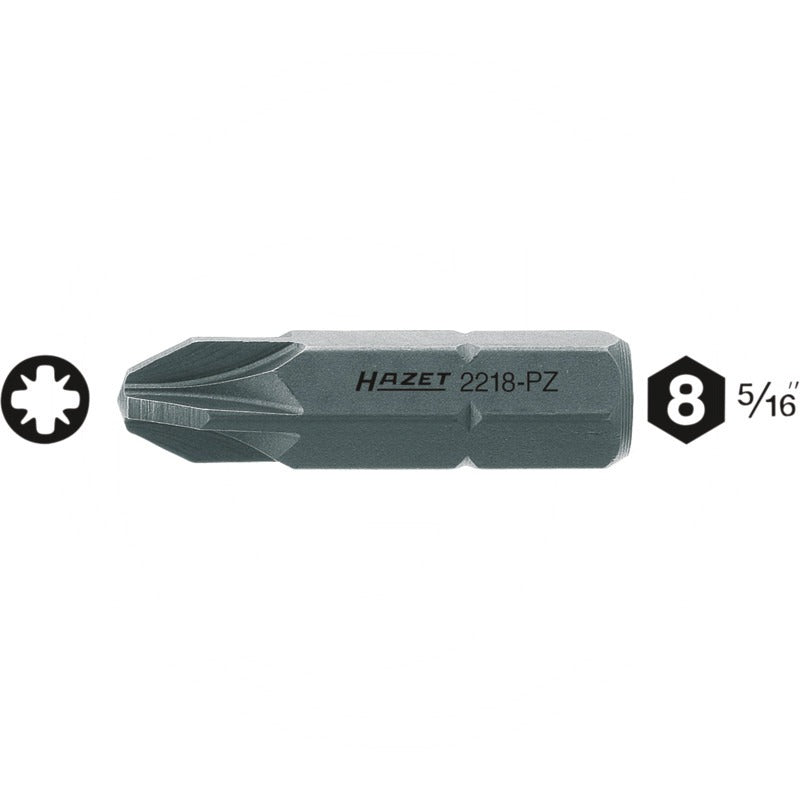 Hazet Schraubendreher-Einsatz (Bit) – 32 mm Größe Abtrieb (mm/Zoll) PZ1