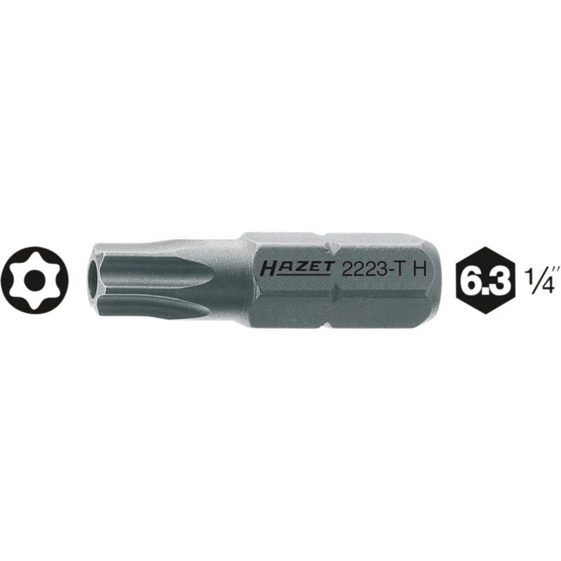 Hazet TORX® Schraubendreher-Einsatz (Bit) – 25 mm Größe Abtrieb (mm/Zoll) TB10
