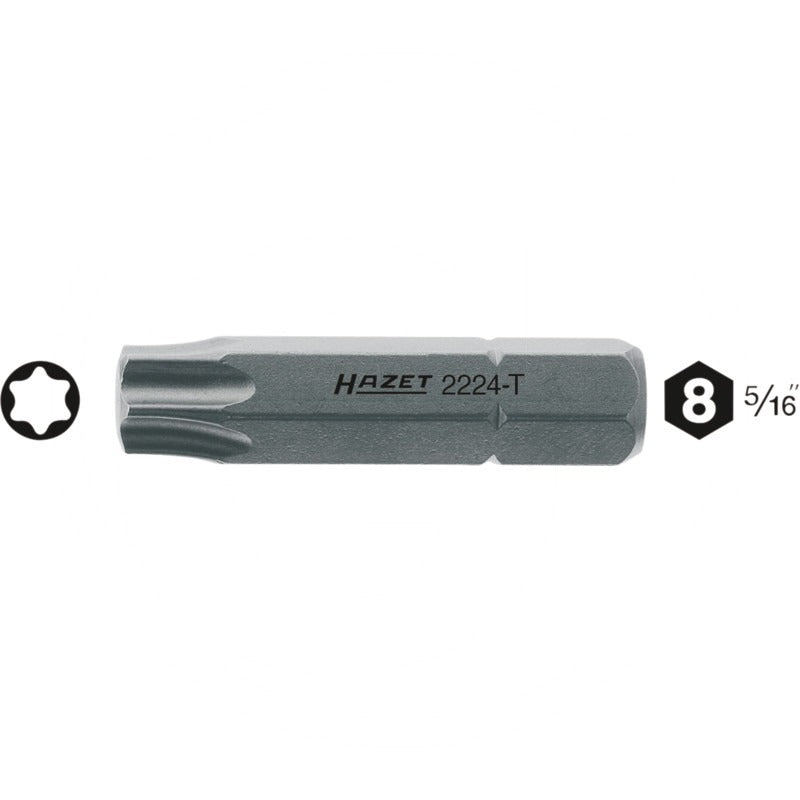 Hazet TORX® Schraubendreher-Einsatz (Bit) – 35 mm Größe Abtrieb (mm/Zoll) T30