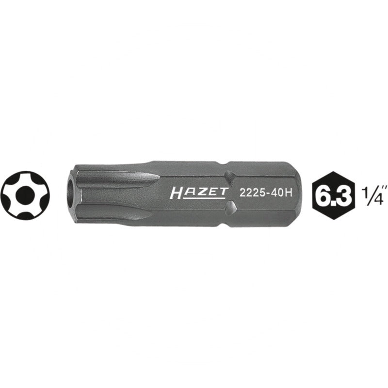 Hazet 5-Sternschraubendreher-Einsatz (Bits) – 25 mm Größe Abtrieb (mm/Zoll) 20H