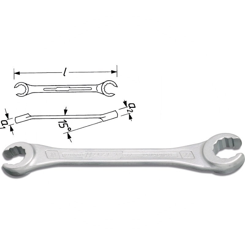 HAZET Offener Doppelringschlüssel – 140 mm