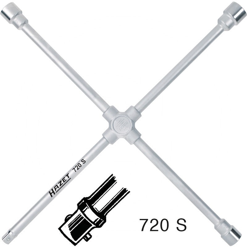 Hazet Kreuzschlüssel passend für LKW – 750 mm Schlüsselweite (Zoll) 15⁄16 x 1.1⁄16 x 1
