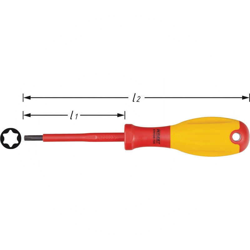 Hazet TORX® Schraubendreher – 80 mm Profil T20
