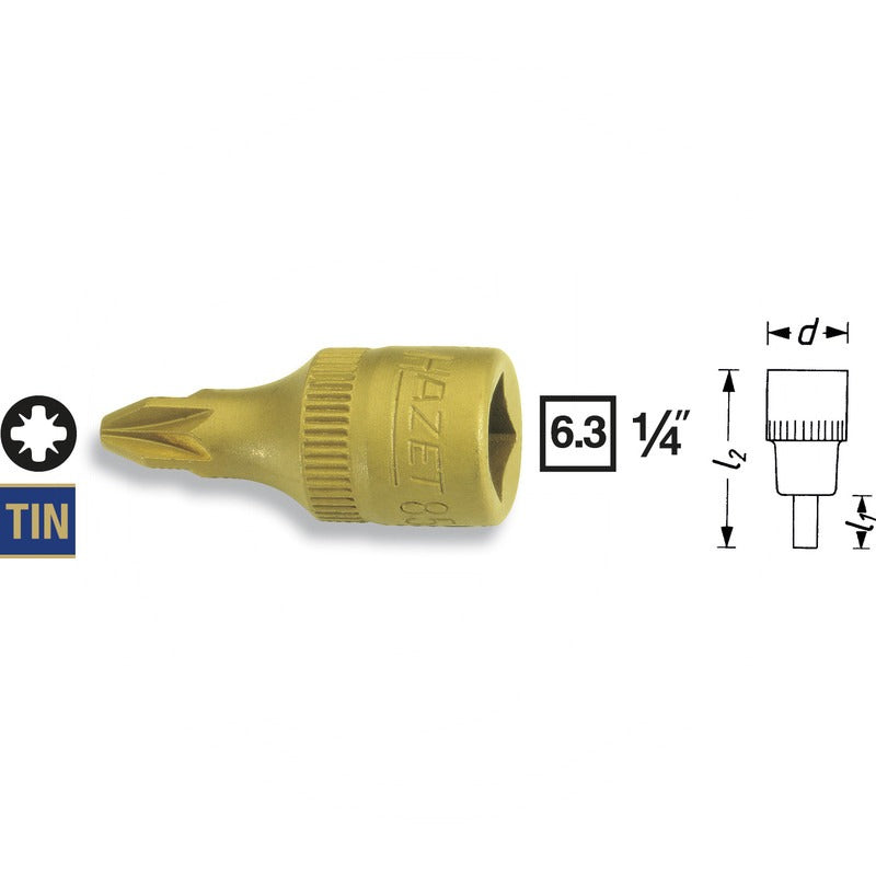 Hazet Schraubendreher-Einsatz – 28 mm Klinge/Profil (mm) PZ3