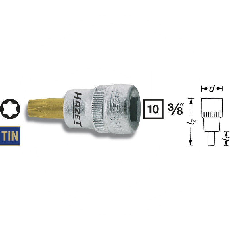 Hazet TORX® Schraubendreher-Einsatz – 43,5 mm SW T45