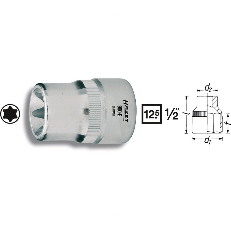 Hazet TORX® Steckschlüssel-Einsatz – 38 mm SW E11